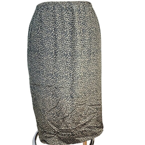 Vintage 70s Animal Print Set Women Plus 22 Black Gold Blouse Top Skirt Formal 2X - Picture 13 of 16